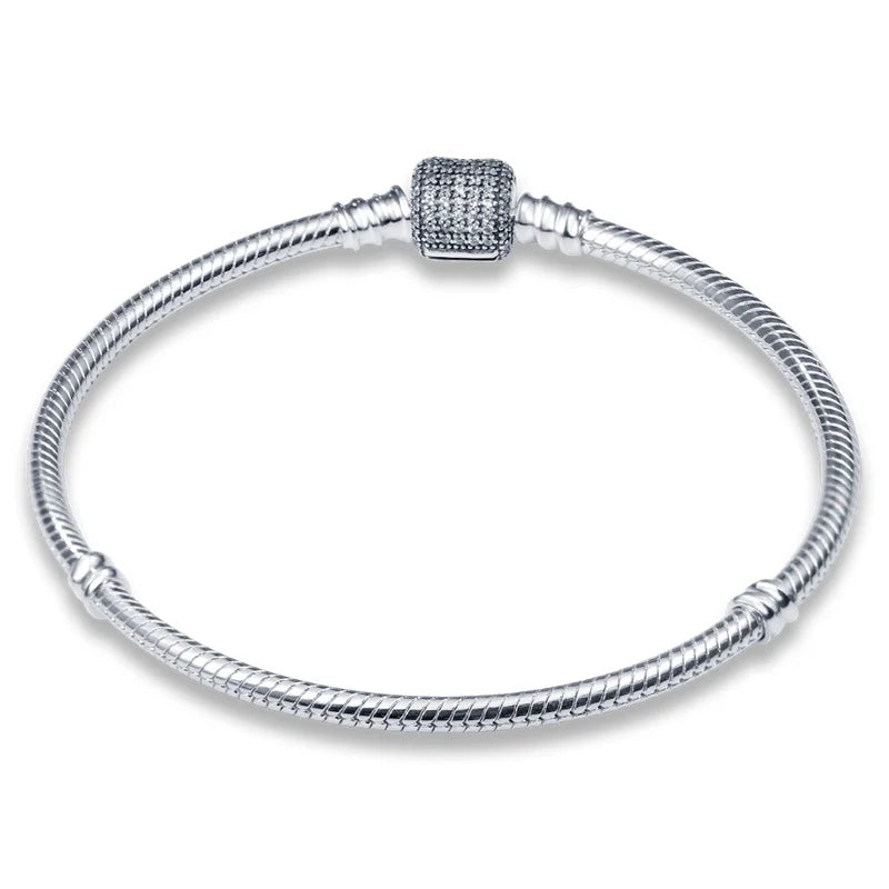 Pulseira de Prata 925  Para Berloques