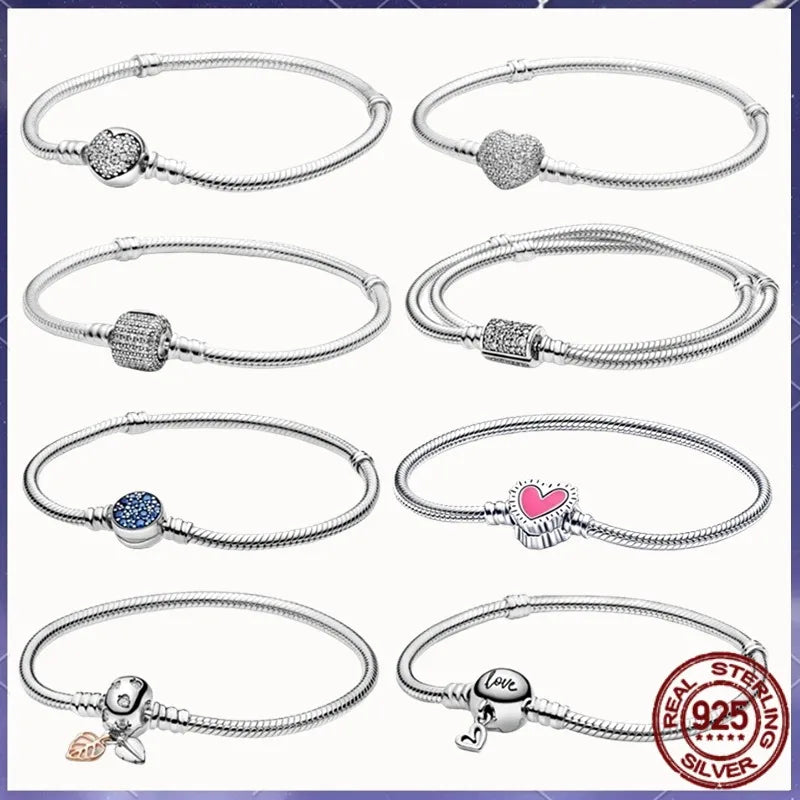 Pulseira de Prata 925  Para Berloques