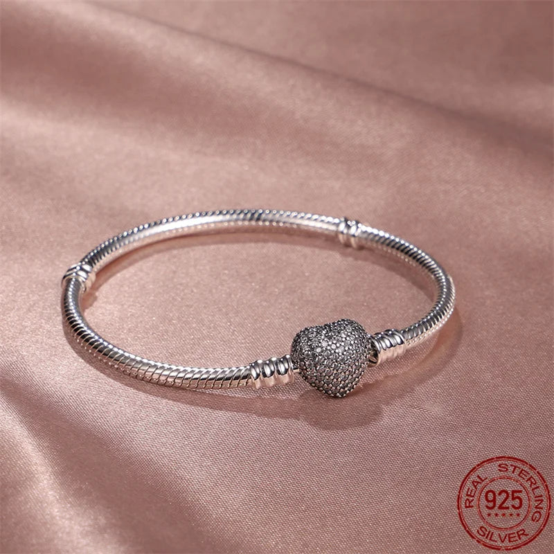 Pulseira de Prata 925  Para Berloques