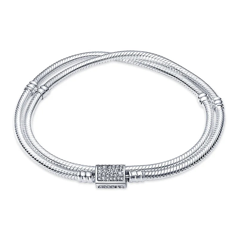 Pulseira de Prata 925  Para Berloques