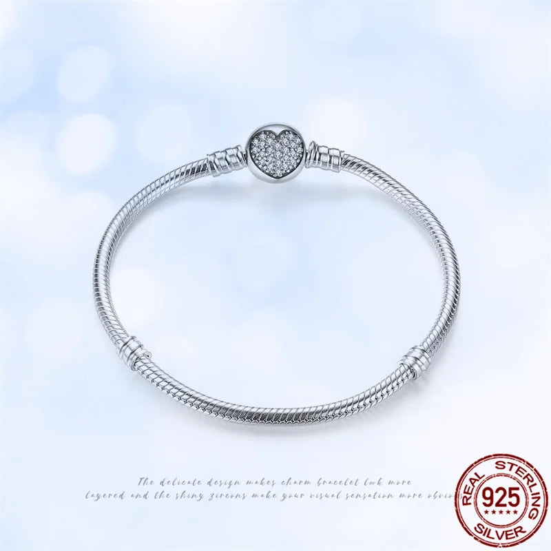 Pulseira de Prata 925  Para Berloques