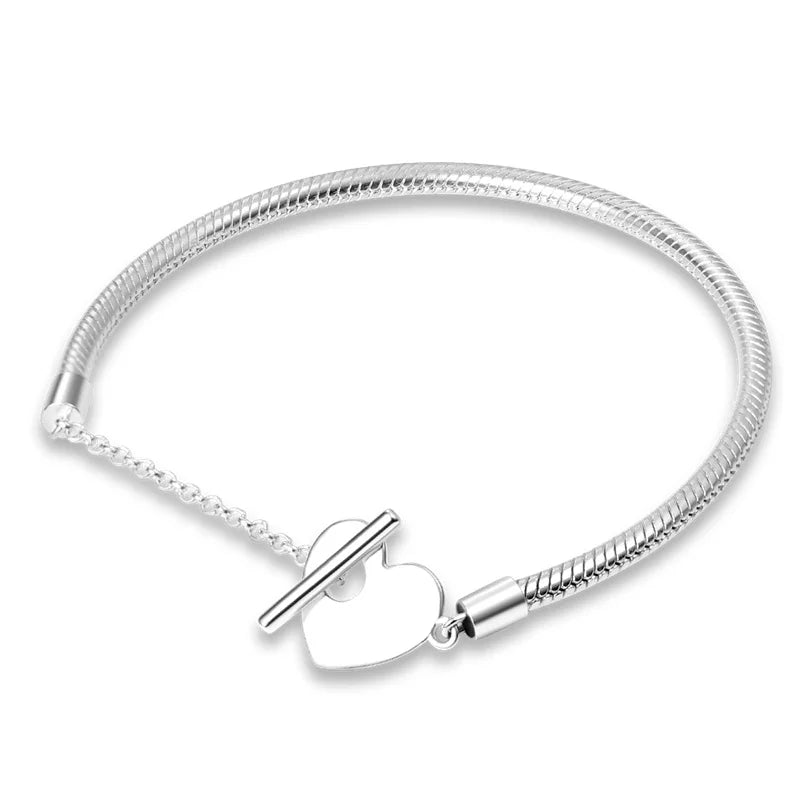 Pulseira de Prata 925  Para Berloques