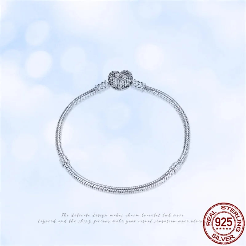 Pulseira de Prata 925  Para Berloques